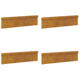 Snail Fences 8 pcs Rusty Weathering Steel 874881