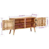 ZNTS Sideboard Solid Mango Wood 110x30x60 cm 246145