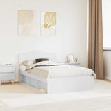Bed Frame with Headboard White 120 x 200 cm Solid Pine Wood 3412916