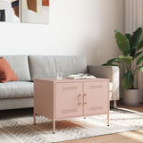 ZNTS Coffee Table Pink 68x50x50.5 cm Steel 843031