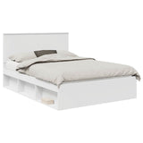 Bed Frame with Headboard White 140 x 200 cm Solid Pine Wood 3411001