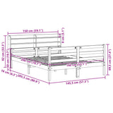 Bed Frame with Headboard without Mattress 140x200 cm 3306684