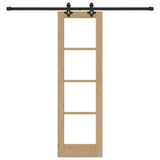 Sliding Door ORKDAL Natural and Black 61 x 198.5 cm 3332181