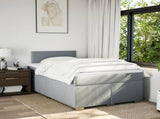 Box Spring Bed with Mattress Light Grey 120x200 cm Fabric 3285848