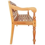 Batavia Bench 123 cm Solid Mahogany Wood Light Brown 337078