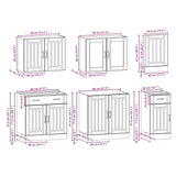 7 Piece Kitchen Cabinet Set Kalmar Grey Sonoma Engineered Wood 3314747