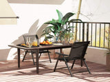 Set of Two Folding Outdoor Chairs - Black T3398P328464