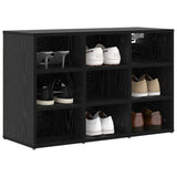 Shoe Cabinet Black Oak 77.5 x 30 x 51 cm Engineered Wood 875208