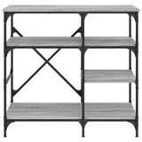 Baker's Rack Grey Sonoma 90x40x84 cm Engineered Wood and Metal 845424
