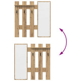 Wall-Mounted Coat Rack Artisan Oak 100 x 10 x 100 cm 874514