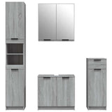 4 Piece Bathroom Cabinet Set Grey Sonoma Engineered Wood 3115890