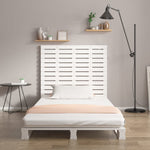 ZNTS Wall Headboard White 106x3x91.5 cm Solid Wood Pine 824664