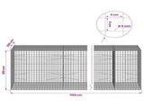 Gabion with 5 mm Wire and 5x5 cm Mesh 1150x100x100 cm 3464369