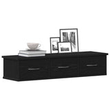 Wall Cabinet Black Oak 88x26x18,5 cm Engineered Wood 861994