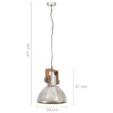 320530 Industrial Hanging Lamp 25 W Silver Round 30 cm E27
