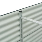Garden Raised Bed 240x80x81 cm Galvanised Steel Grey 45523