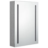 LED Bathroom Mirror Cabinet Concrete Grey 50x13x70 cm 326495
