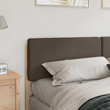 Upholstered Headboard Brown and Taupe 200 cm Solid Pine Wood 880051