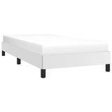 Bed Frame without Mattress White 100x203 cm Twin XL Faux Leather 346931