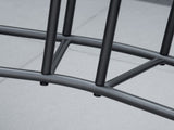Gliding Jack and Jill Seat, with Glass-Top Table - Black T3398P323946