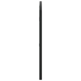 Wall Mirror Black 100x50 cm Arch Iron 358638