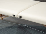 Portable Massage Bed, Folding Spa Beauty Massage Table with 2 Sections, Carry Bag and Wooden Frame, T3398P328084