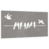 Garden Wall Decoration 105x55 cm Corten Steel Bird Design 824496