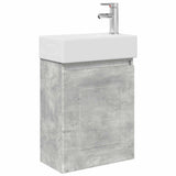Bathroom Vanity Unit with Tap Concrete Grey 45.5 x 22.5 x 84 cm 889474