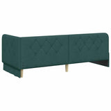 Corner Bed Frame with Headboard Dark Green 80 x 200 cm Fabric 42016483