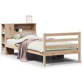 Bookcase Bed without Mattress 100x200 cm Solid Wood Pine 3322219
