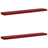 2-Piece Bench Cushions VUGHT 2 pcs 100% Polyester Wine Red 950935