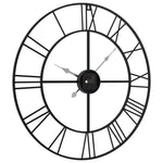 ZNTS Wall Clock Black Ø50 cm Iron 4008411