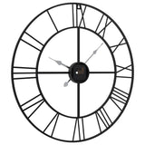 ZNTS Wall Clock Black Ø50 cm Iron 4008411