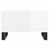 Coffee Table High Gloss White 60x50x36.5 cm Engineered Wood 830550