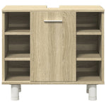 ZNTS 3 Piece Bathroom Furniture set Sonoma Oak Engineered Wood 3324975