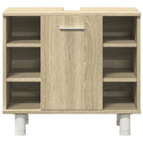 ZNTS 3 Piece Bathroom Furniture set Sonoma Oak Engineered Wood 3324975