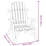5 Piece Garden Lounge Set Solid Wood Spruce 3185519