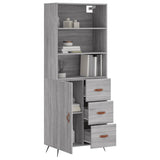 Highboard Grey Sonoma 69.5x34x180 cm Engineered Wood 3189419