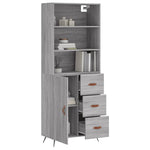 Highboard Grey Sonoma 69.5x34x180 cm Engineered Wood 3189419
