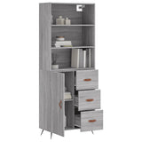 Highboard Grey Sonoma 69.5x34x180 cm Engineered Wood 3189419