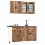 ZNTS 4 Piece Kitchen Cabinet Set Kalmar Old Wood Engineered Wood 3314869