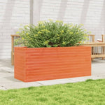 Garden Planter Wax Brown 110x40x46 cm Solid Wood Pine 3282451