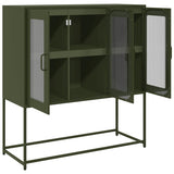 Sideboard Olive Green 100.5x39x107 cm Cold-rolled Steel 853408