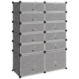 Shoe Rack Black 94x37x125 cm PP 340565