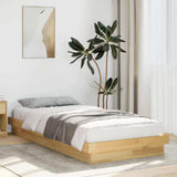 Bed Frame Without Mattress 90x190 cm Solid Oak Wood 851972