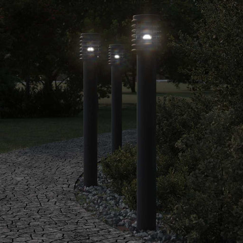 Outdoor Floor Lamps 3pcs Black 110cm Stainless Steel 4006364