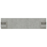 Bed Headboard with Cabinets Concrete Grey Engineered Wood 3115767
