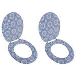 ZNTS Toilet Seats with Lids 2 pcs MDF Porcelain 275917