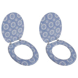 ZNTS Toilet Seats with Lids 2 pcs MDF Porcelain 275917