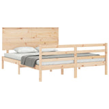 Bed Frame without Mattress King Size Solid Wood 3195226